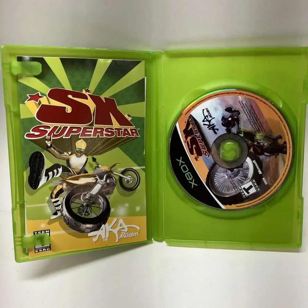 SX Superstar ( Xbox, 2003) Tested Complete CIB w/ Manual Motocross Racing